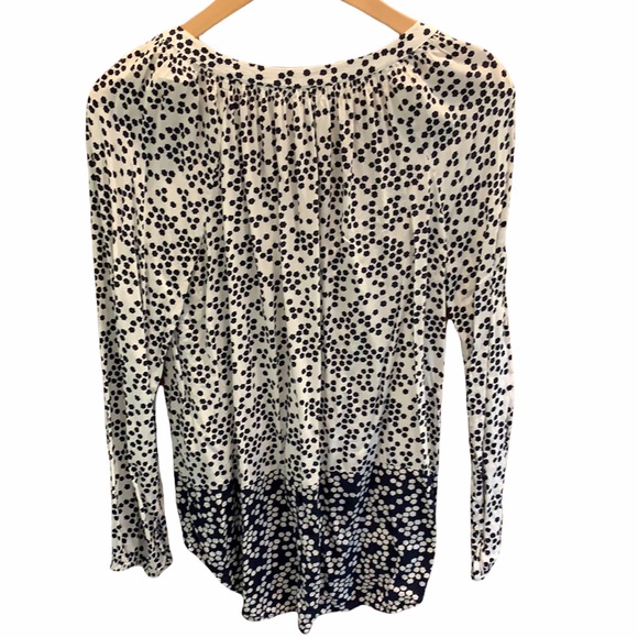 Boden Maya flower polka dot blouse navy & white - Picture 9 of 10